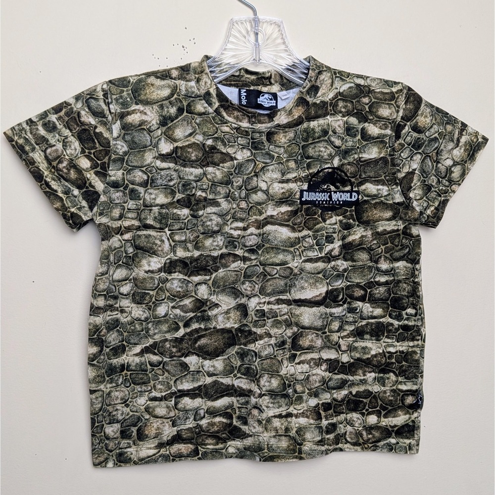 Molo x Jurassic World Roxo Dino‎ Texture Dinosaur AOP Shirt Size 110 5T